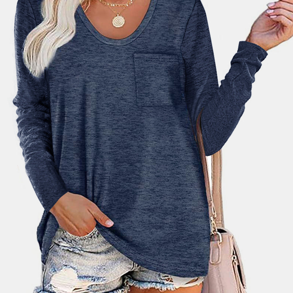 
                      
                        Round Neck Long Sleeve T-Shirt
                      
                    