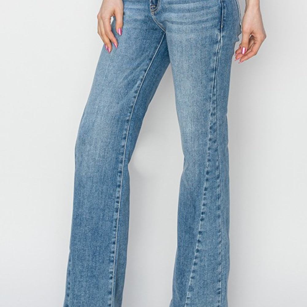 
                      
                        RISEN High Rise Ankle Straight Jeans
                      
                    