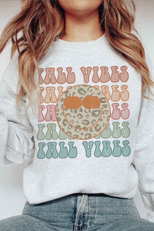 
                      
                        FALL VIBES LEOPARD PUMPKIN EYES HAPPY FACE Crew
                      
                    