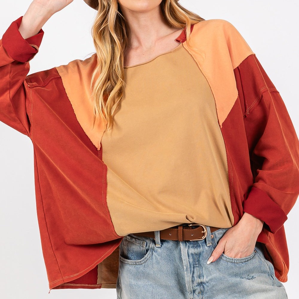 
                      
                        Mineral Wash Color Block Top
                      
                    