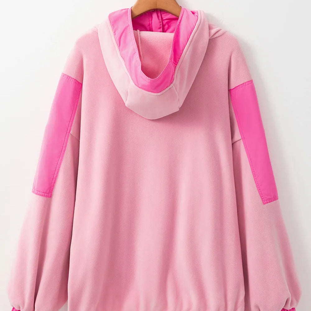 
                      
                        Color Block Half Zip Long Sleeve Hoodie
                      
                    