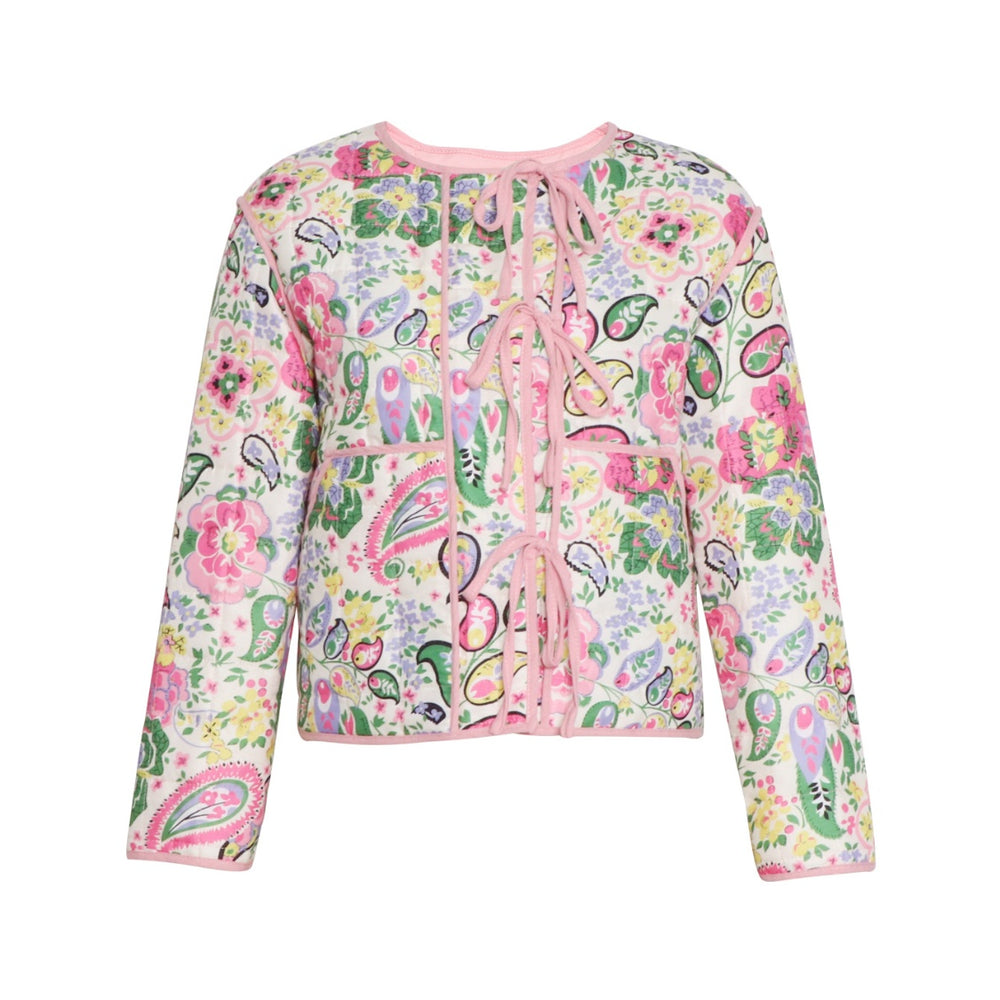 
                      
                        Tied Printeded Long Sleeve Jacket
                      
                    