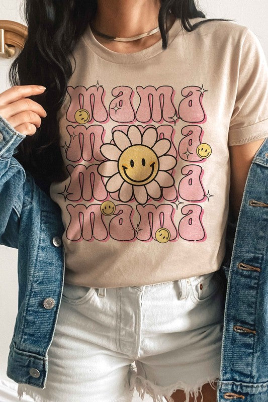 
                      
                        DAISY HAPPY FACE MAMA Graphic Tee
                      
                    