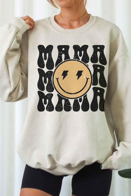 
                      
                        HAPPY FACE MAMA REPEAT Graphic Sweatshirt
                      
                    