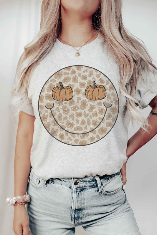 
                      
                        LEOPARD PUMPKIN EYES HAPPY FACE Graphic Tee
                      
                    