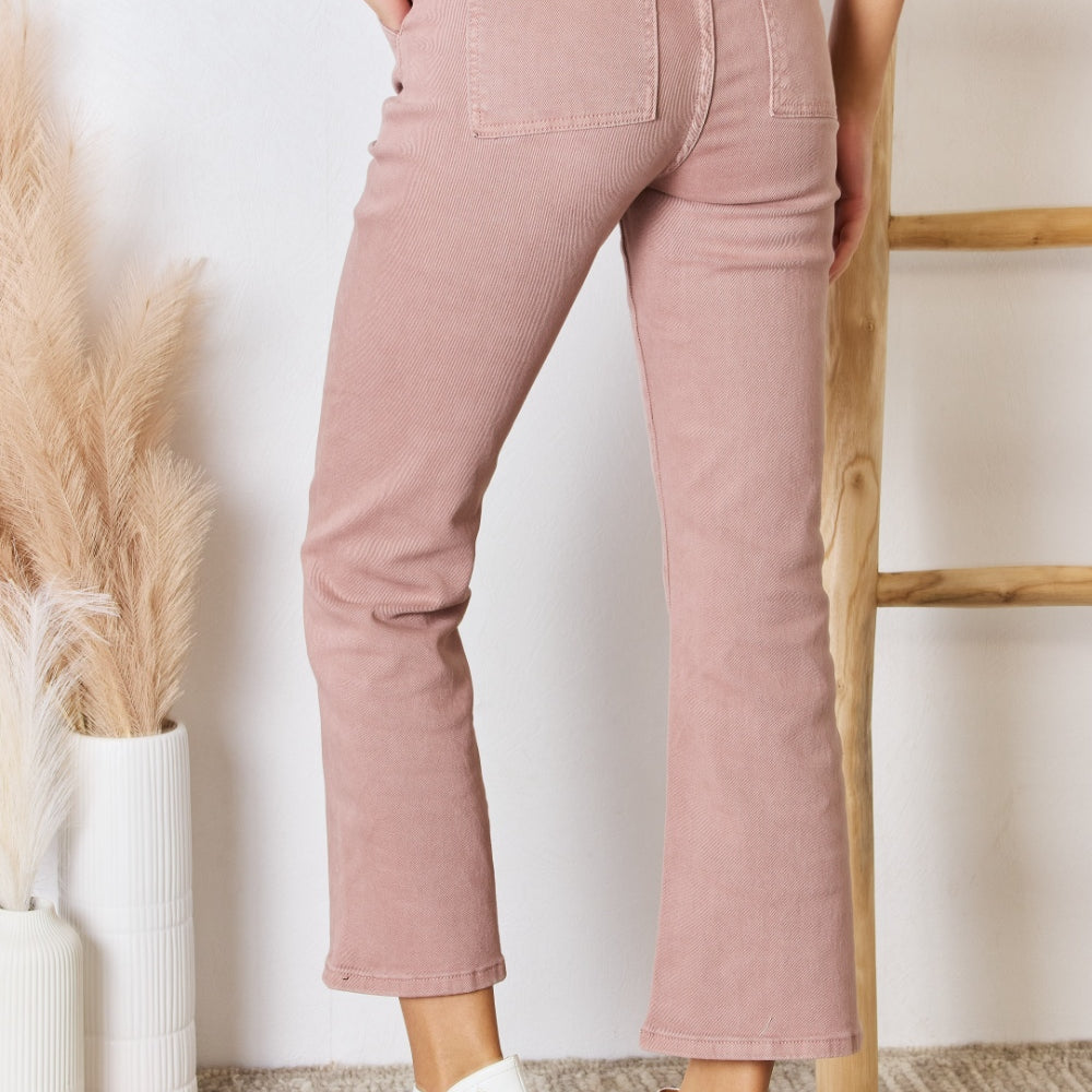 
                      
                        RISEN High Rise Ankle Flare Jeans
                      
                    