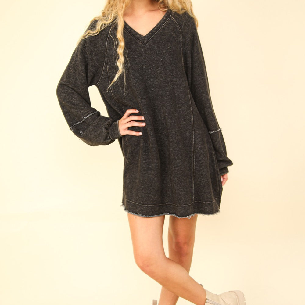 
                      
                        Mineral Washed Oversized A-Line Mini Dress
                      
                    