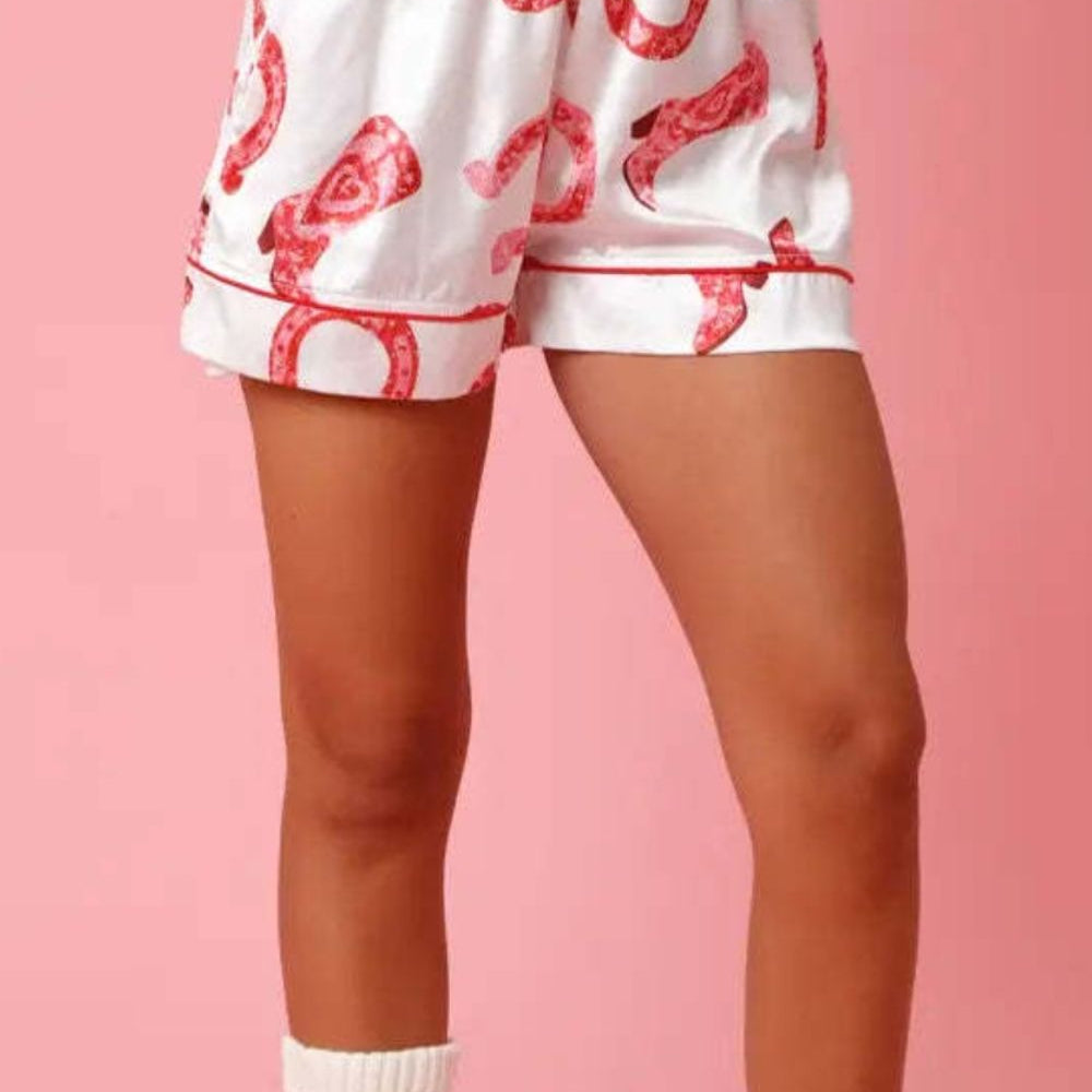 
                      
                        Printed Button Up Top and Shorts Lounge Set
                      
                    