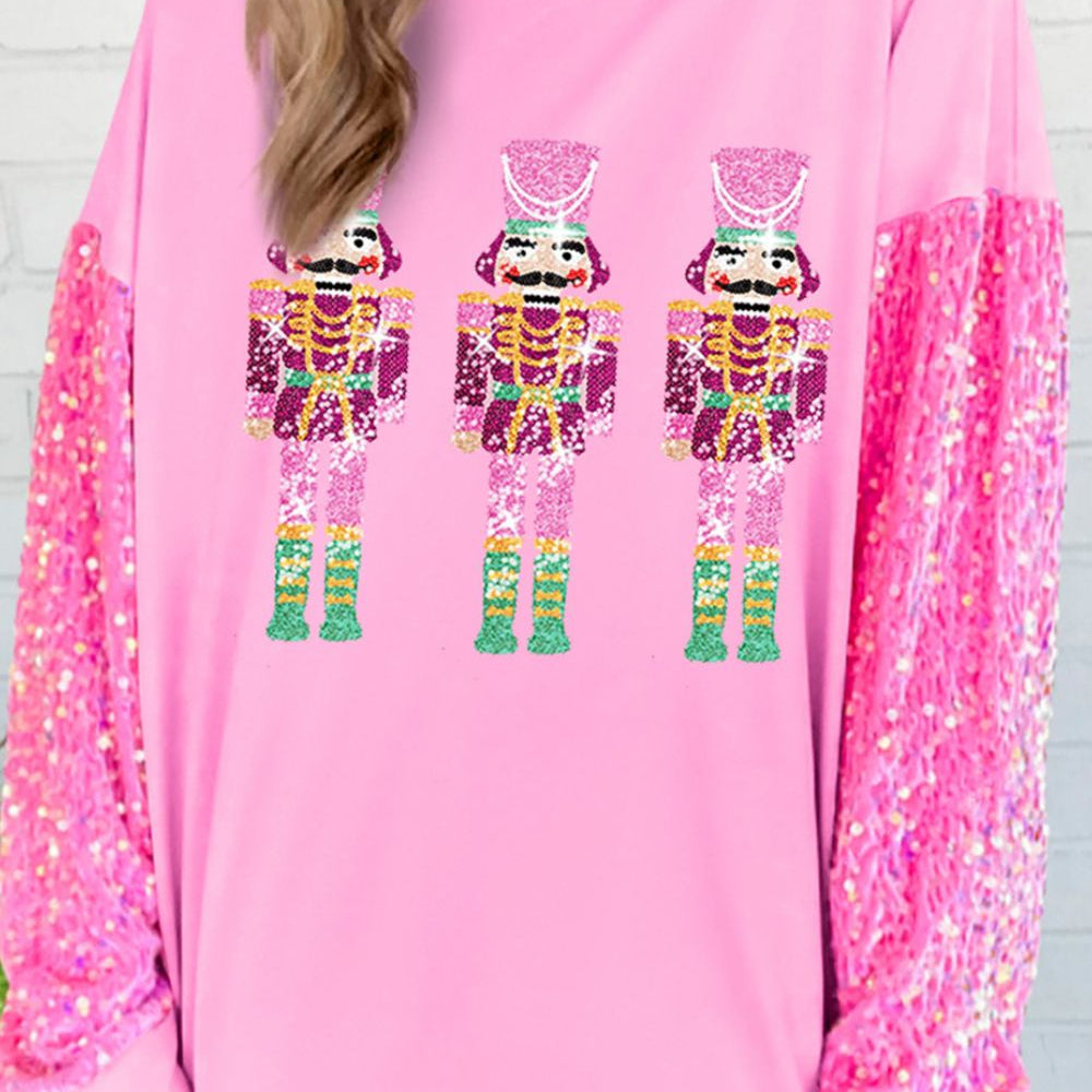 
                      
                        Sequin Nutcracker Dropped Shoulder Sweatshirt
                      
                    