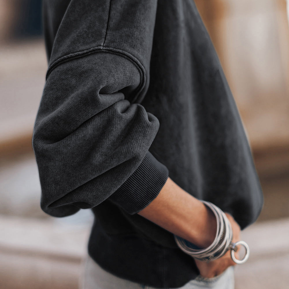 
                      
                        Round Neck Dropped Shoulder Sweatshirt
                      
                    