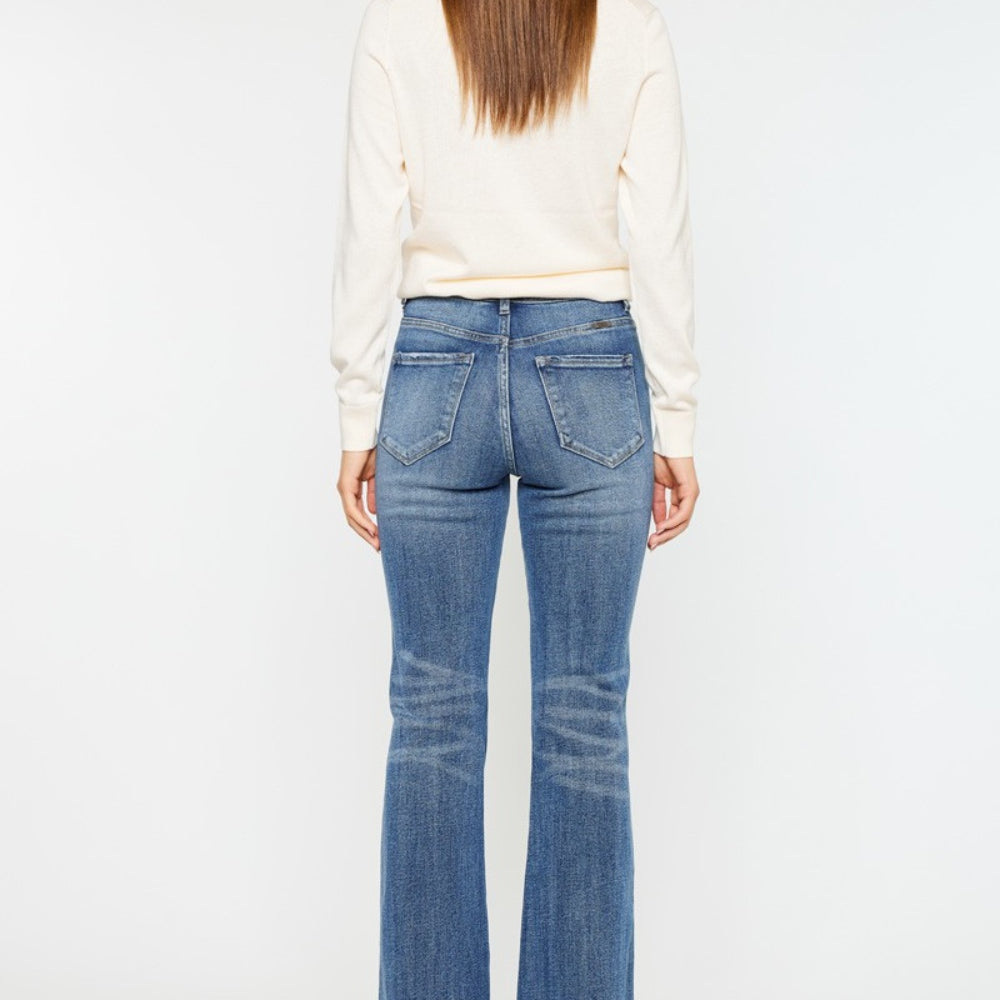 
                      
                        Kancan Cat's Whiskers High Waist Flare Jeans
                      
                    