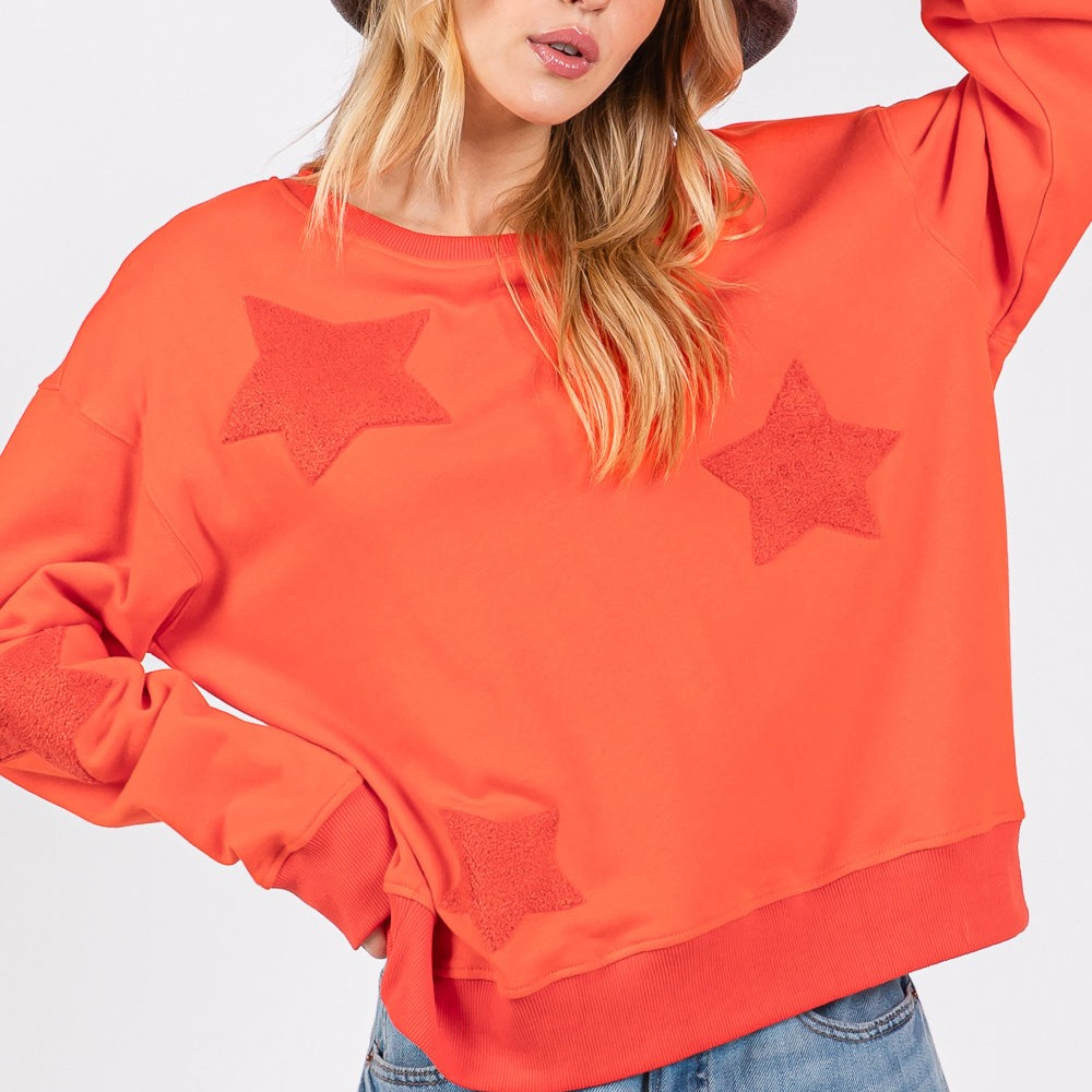 
                      
                        Star Patch Long Sleeve Sweatshirt
                      
                    