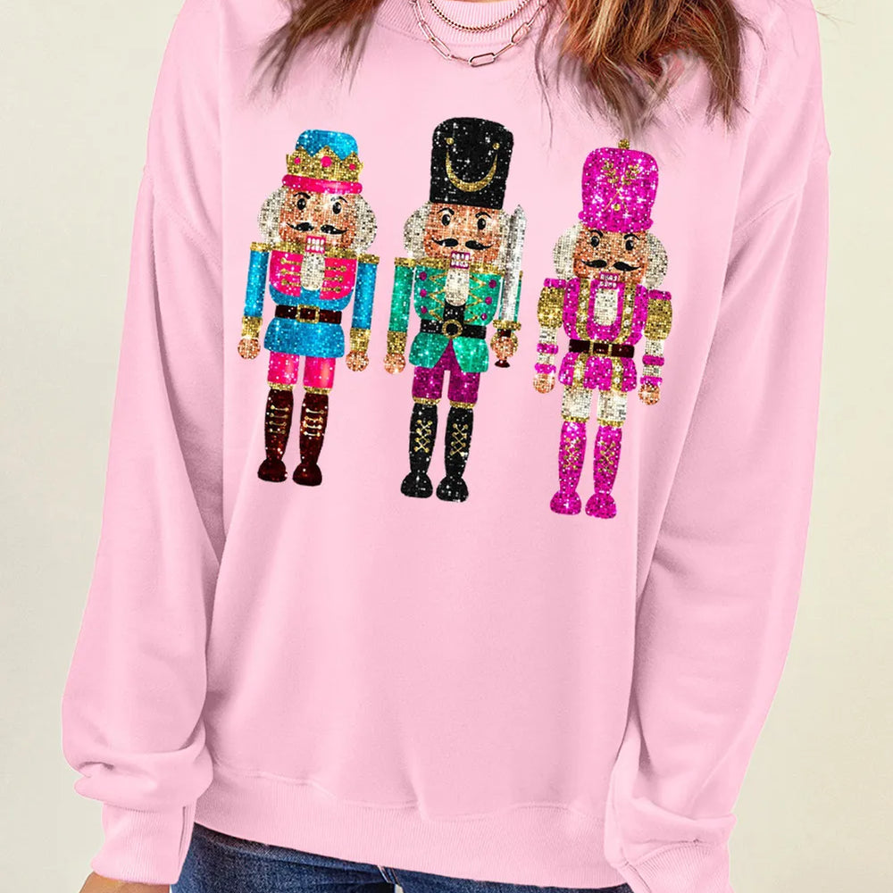 
                      
                        Nutcracker Graphic Round Neck Long Sleeve Sweatshirt
                      
                    