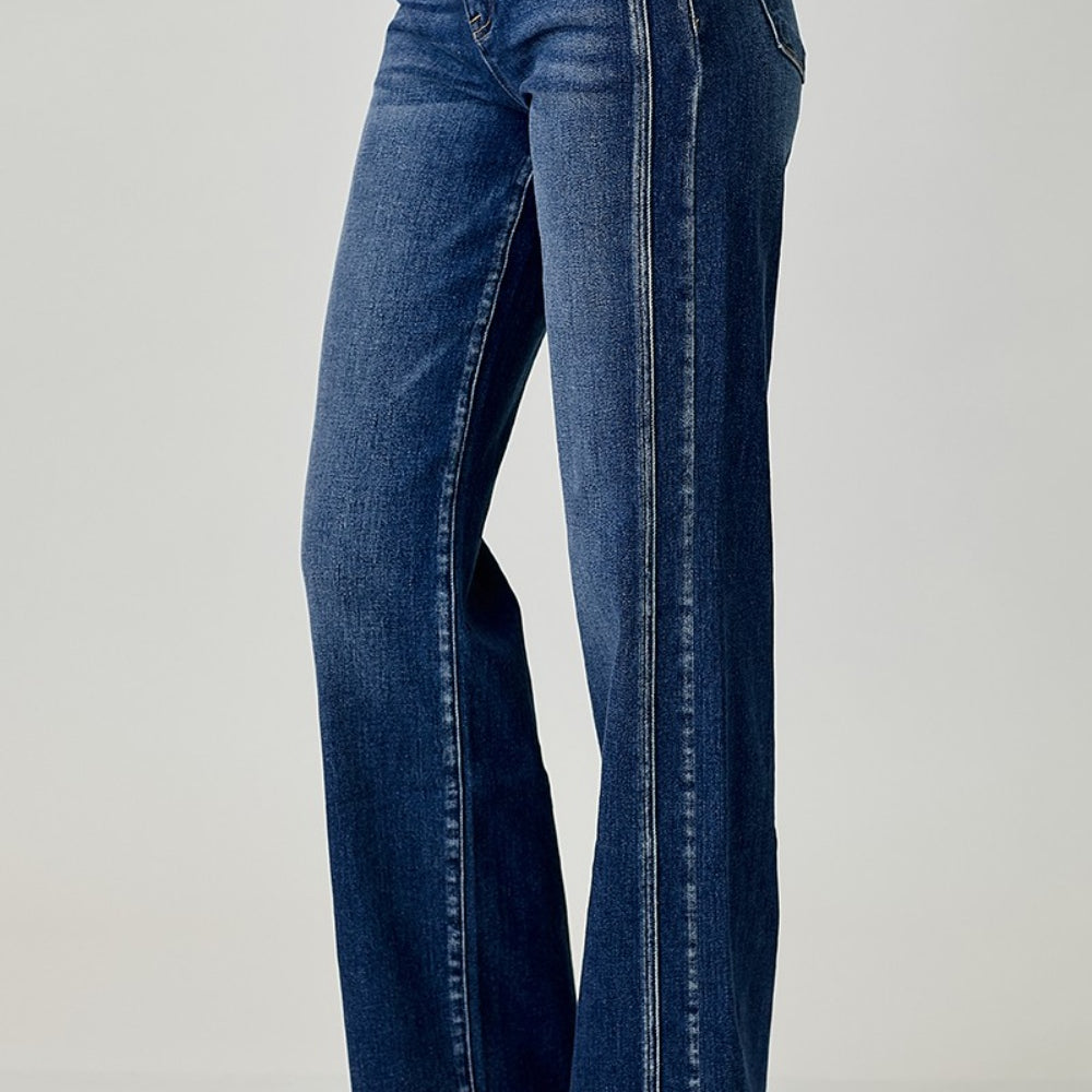 
                      
                        RISEN Mid Rise Straight Jeans
                      
                    