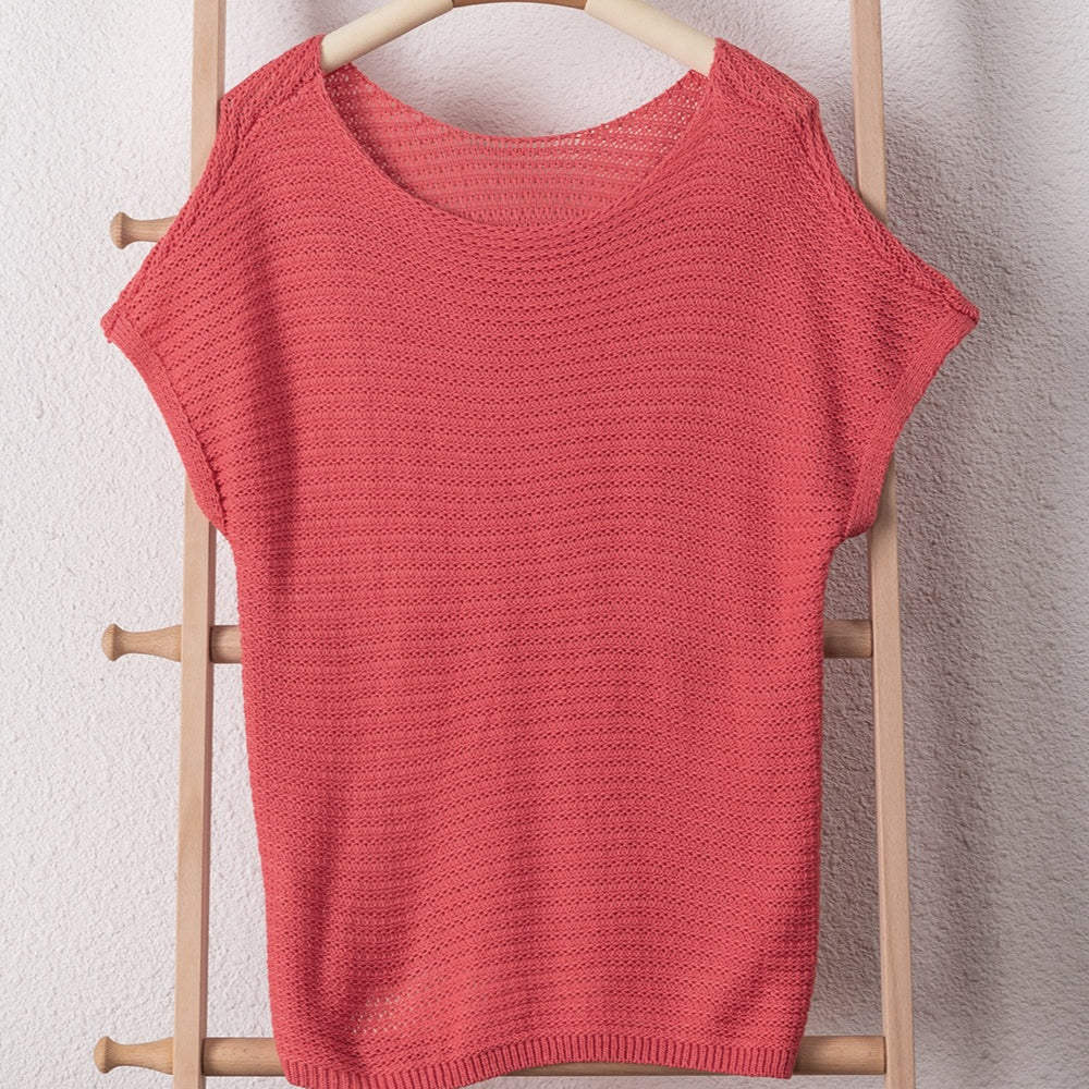 
                      
                        Boat Neck Short Sleeve Sweater
                      
                    