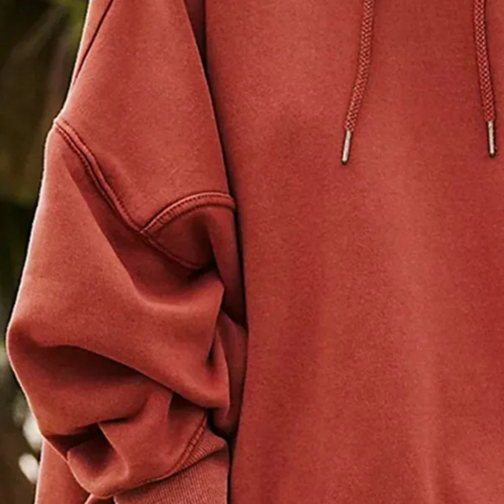 
                      
                        Drawstring Dropped Shoulder Long Sleeve Hoodie
                      
                    