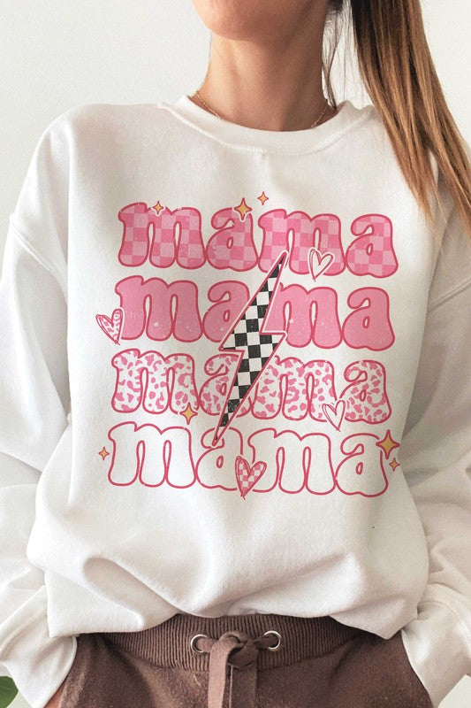 CHECKER LIGHTNING RETRO MAMA Graphic Sweatshirt