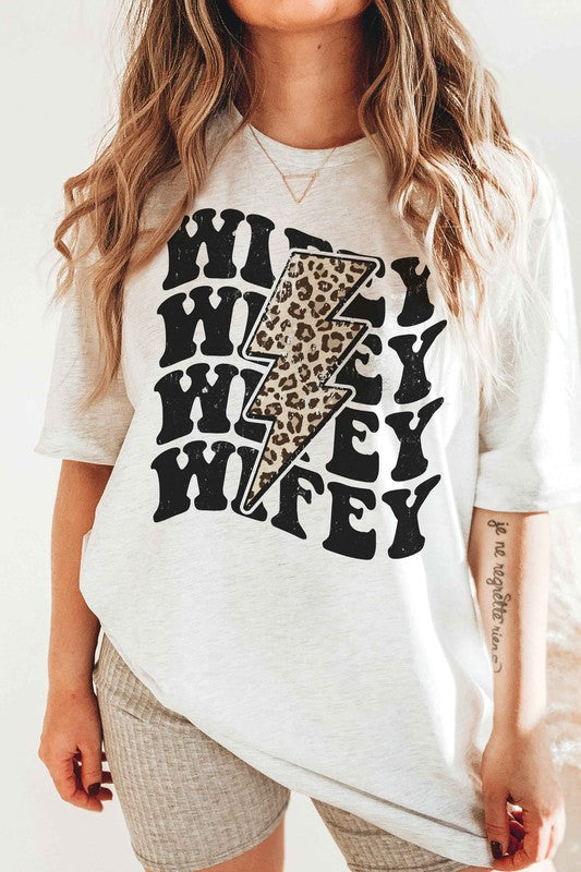 LEOPARD LIGHTNING WIFEY Graphic T-Shirt