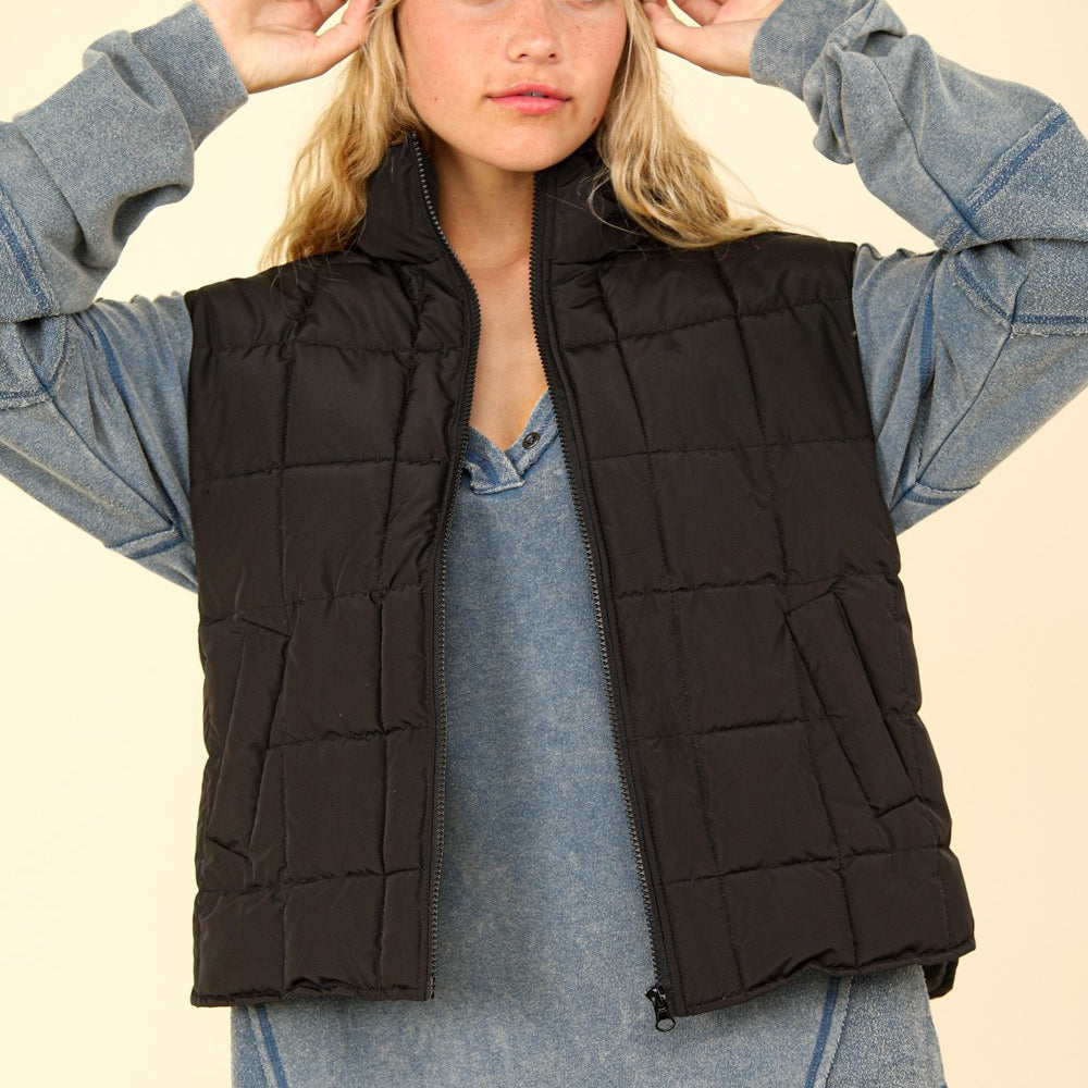 Zip Up Puffer Padded Warm Vest