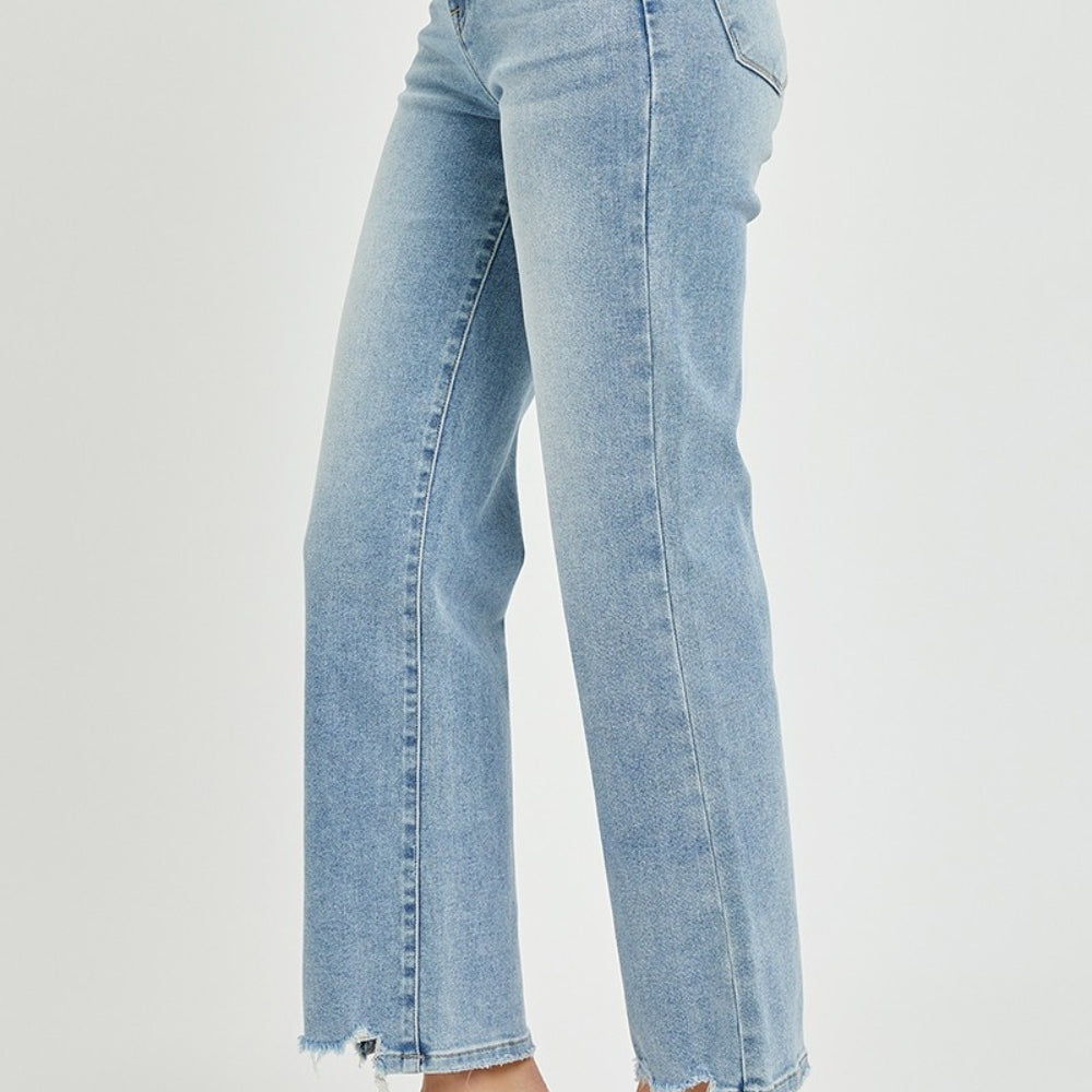 
                      
                        RISEN High Rise Straight Jeans
                      
                    