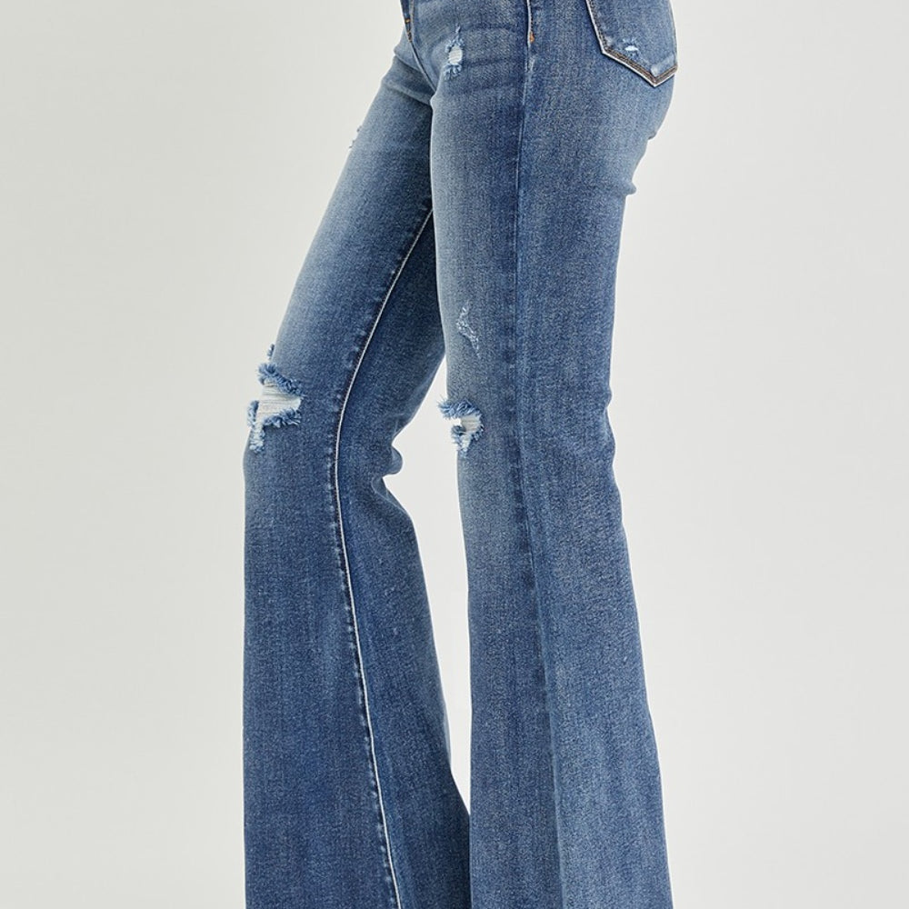 
                      
                        RISEN High Waist Distressed Fare Jeans
                      
                    