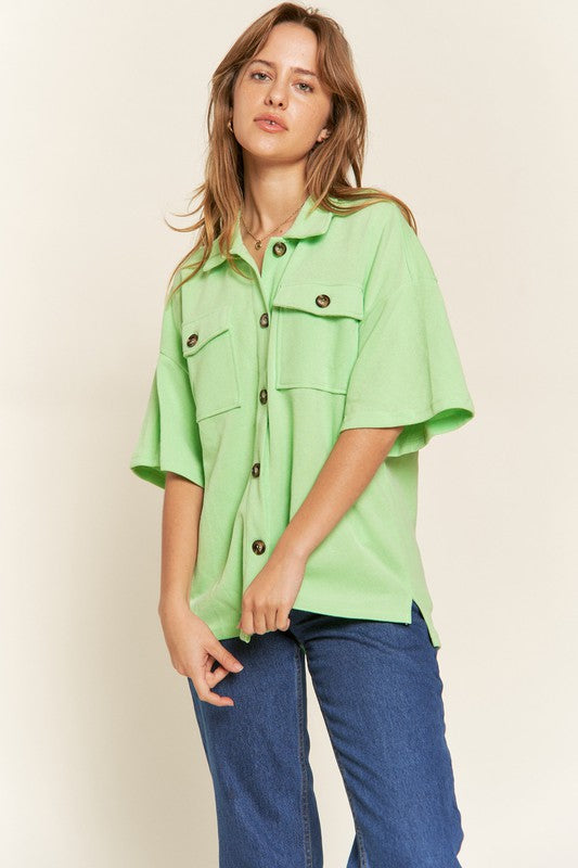 
                      
                        Smiley Back Button Down Top
                      
                    