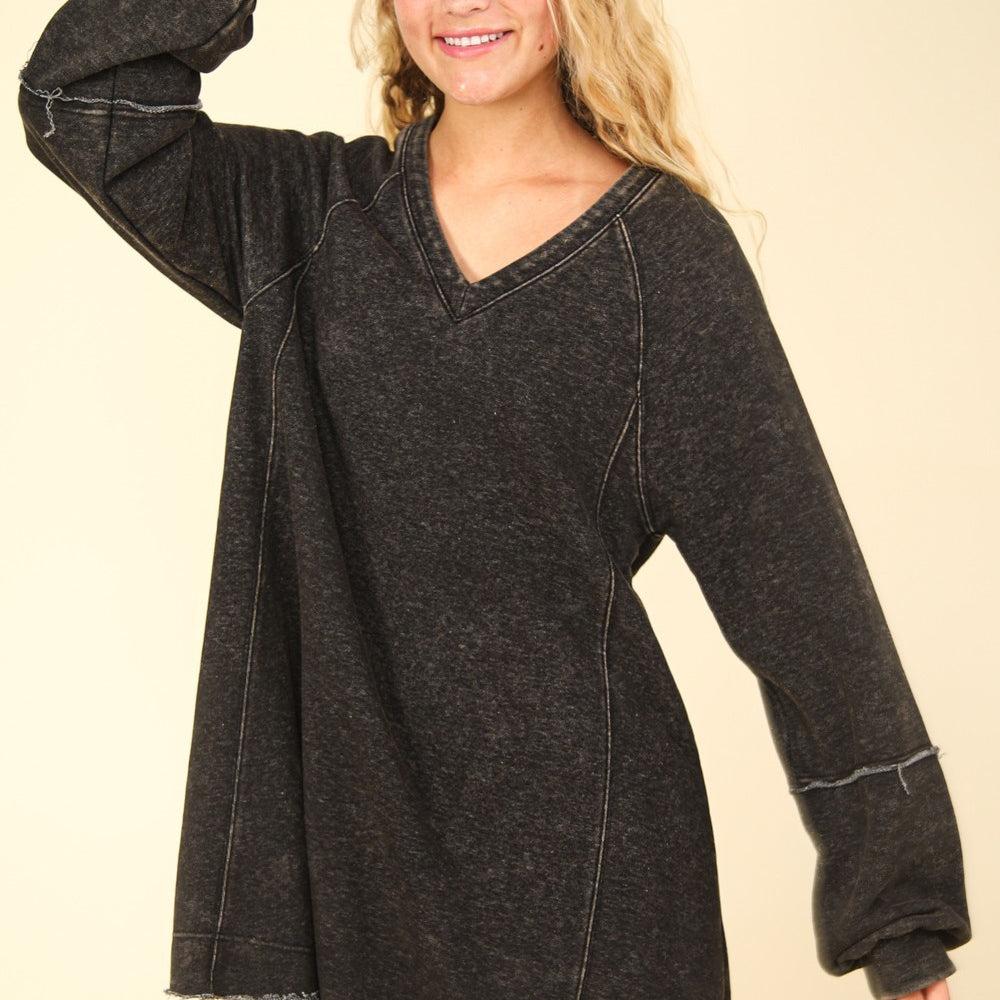 
                      
                        Mineral Washed Oversized A-Line Mini Dress
                      
                    