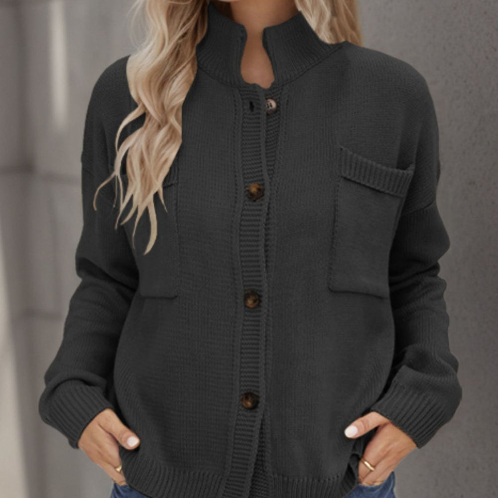 
                      
                        Button Up Long Sleeve Cardigan
                      
                    