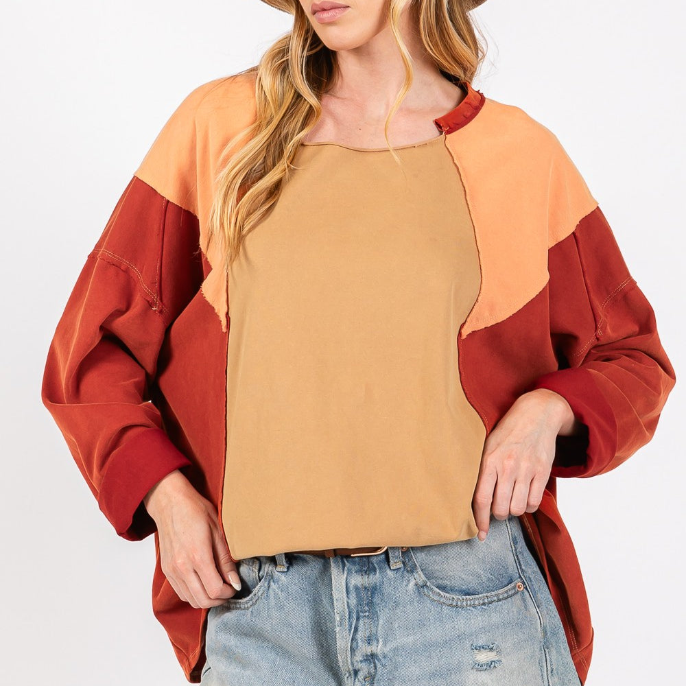 
                      
                        Mineral Wash Color Block Top
                      
                    