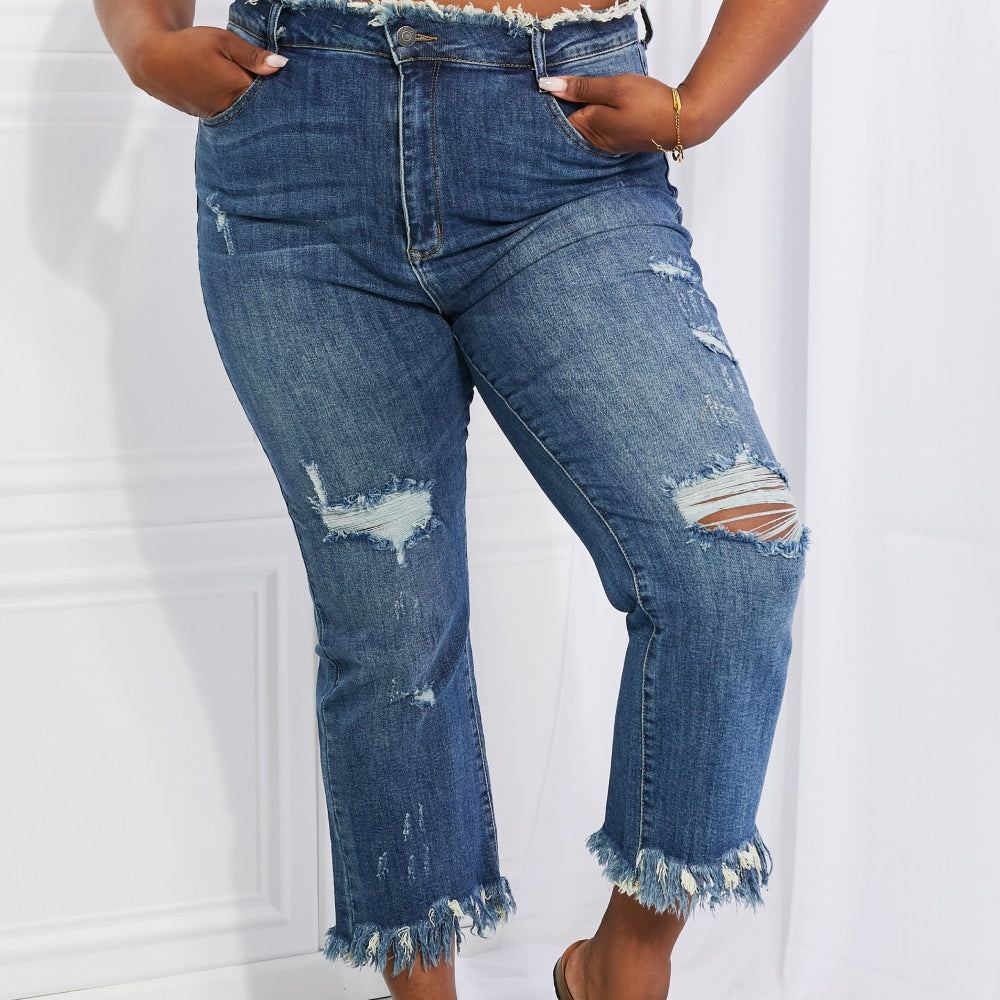 
                      
                        RISEN Undone Chic Straight Leg Jeans
                      
                    