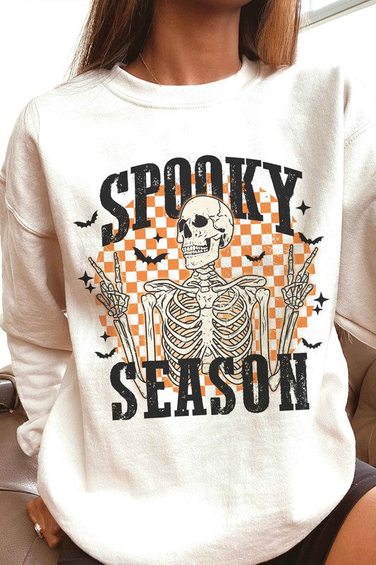 SPOOKY SEASON SKELETON Graphic Sweatshirt