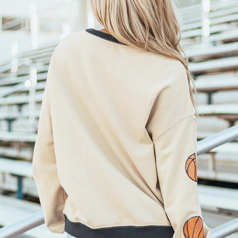 
                      
                        Sequin Basketball Long Sleeve Sweatshirt
                      
                    