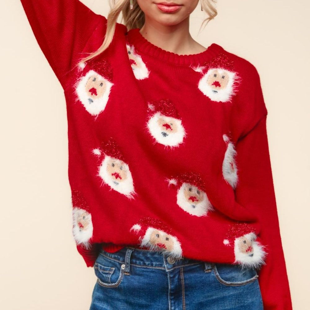 
                      
                        Haptics Santa Sparkle Brushed Sweater
                      
                    