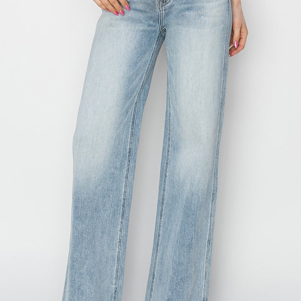 
                      
                        Risen Full Size High Rise Wide Leg Jeans
                      
                    