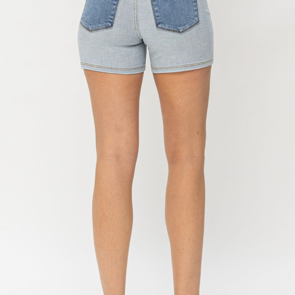 Judy Blue Color Block Denim Shorts