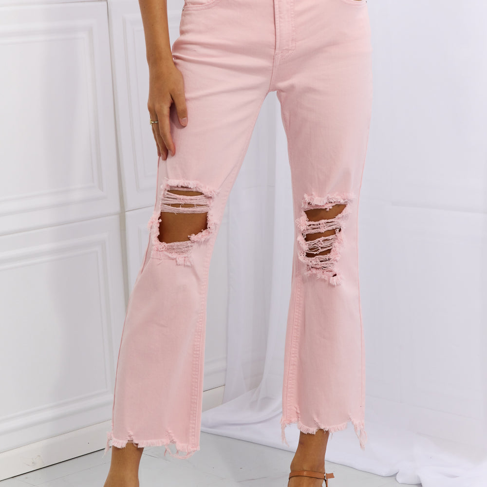 
                      
                        RISEN Miley Full Size Distressed Ankle Flare Jeans
                      
                    