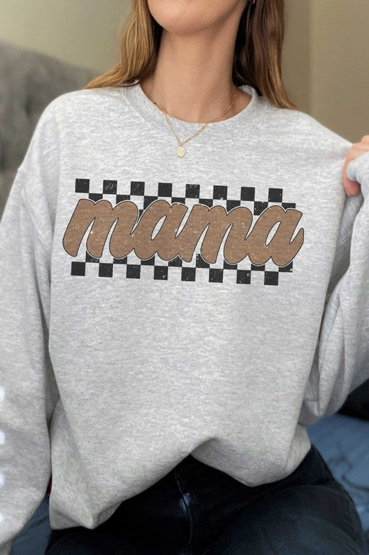 CHECKERED MAMA Graphic Sweatshirt