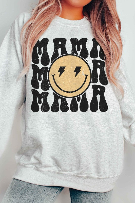 HAPPY FACE MAMA REPEAT Graphic Sweatshirt