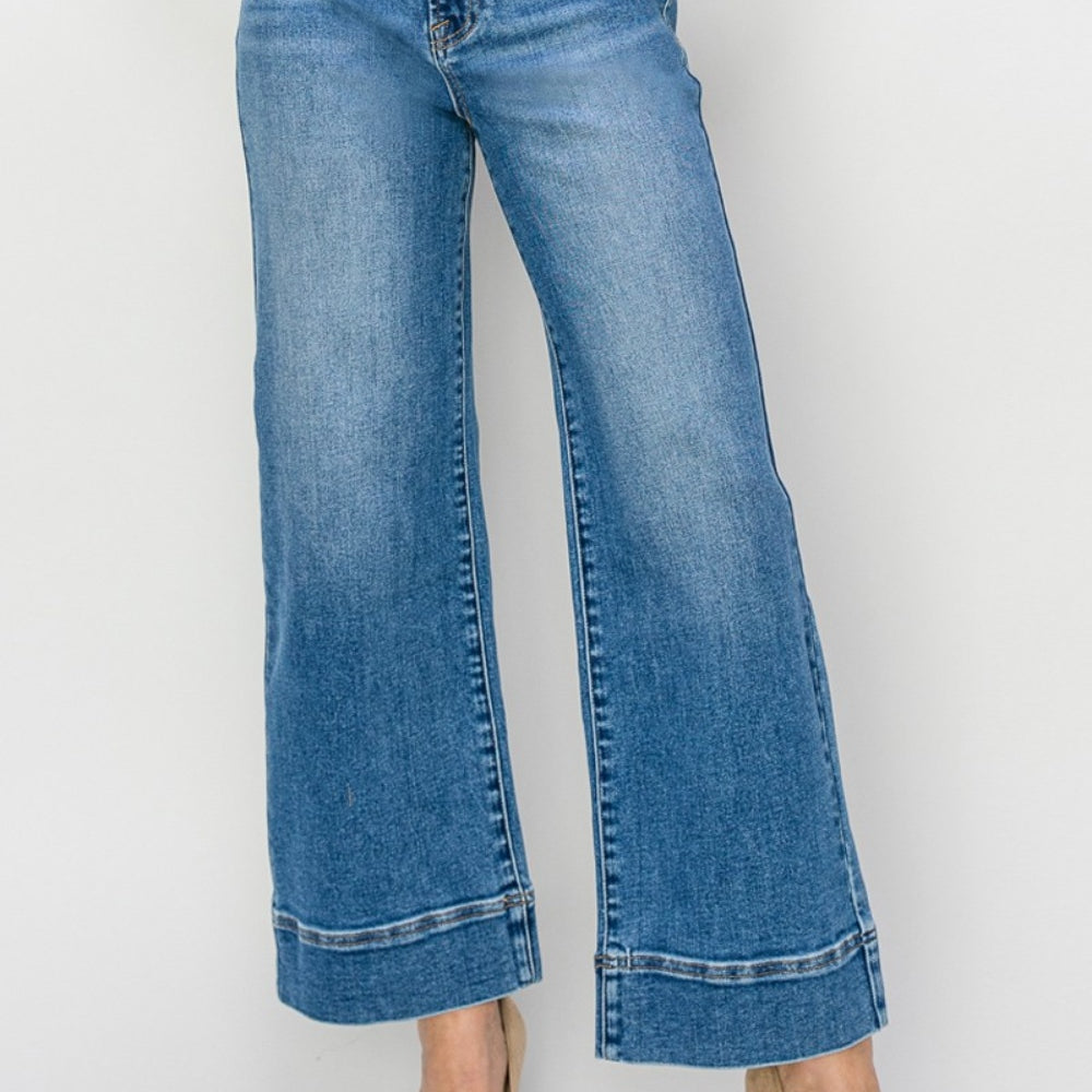 Risen  High Rise Wide Leg Jeans