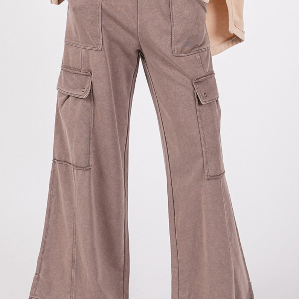 
                      
                        Knit Terry Mineral Wash Wide Leg Pants
                      
                    