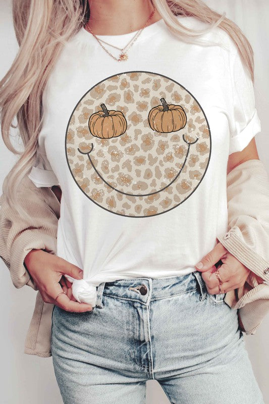 
                      
                        LEOPARD PUMPKIN EYES HAPPY FACE Graphic Tee
                      
                    