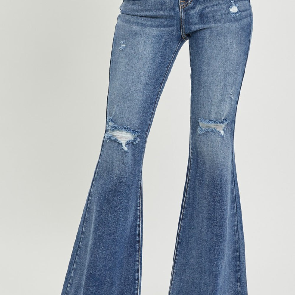 
                      
                        RISEN High Waist Distressed Fare Jeans
                      
                    