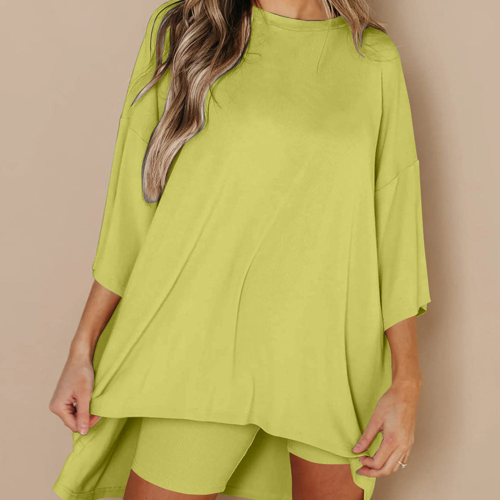 
                      
                        Round Neck Top and Shorts Set
                      
                    