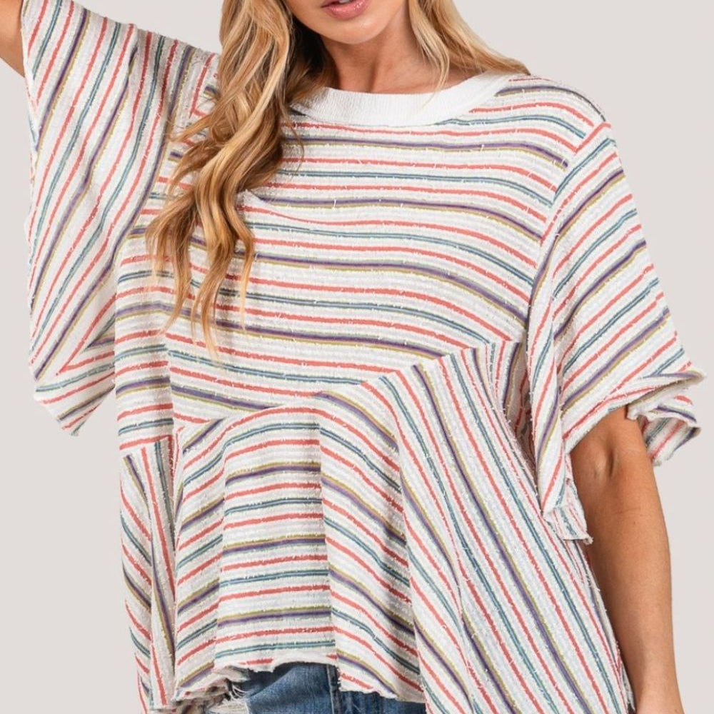 Round Neck Stripe Top