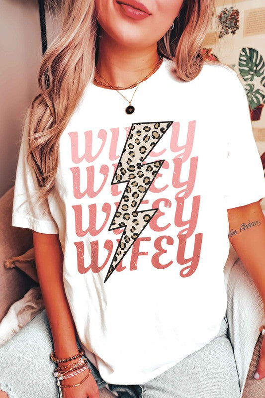 LEOPARD LIGHTNING WIFEY Graphic T-Shirt