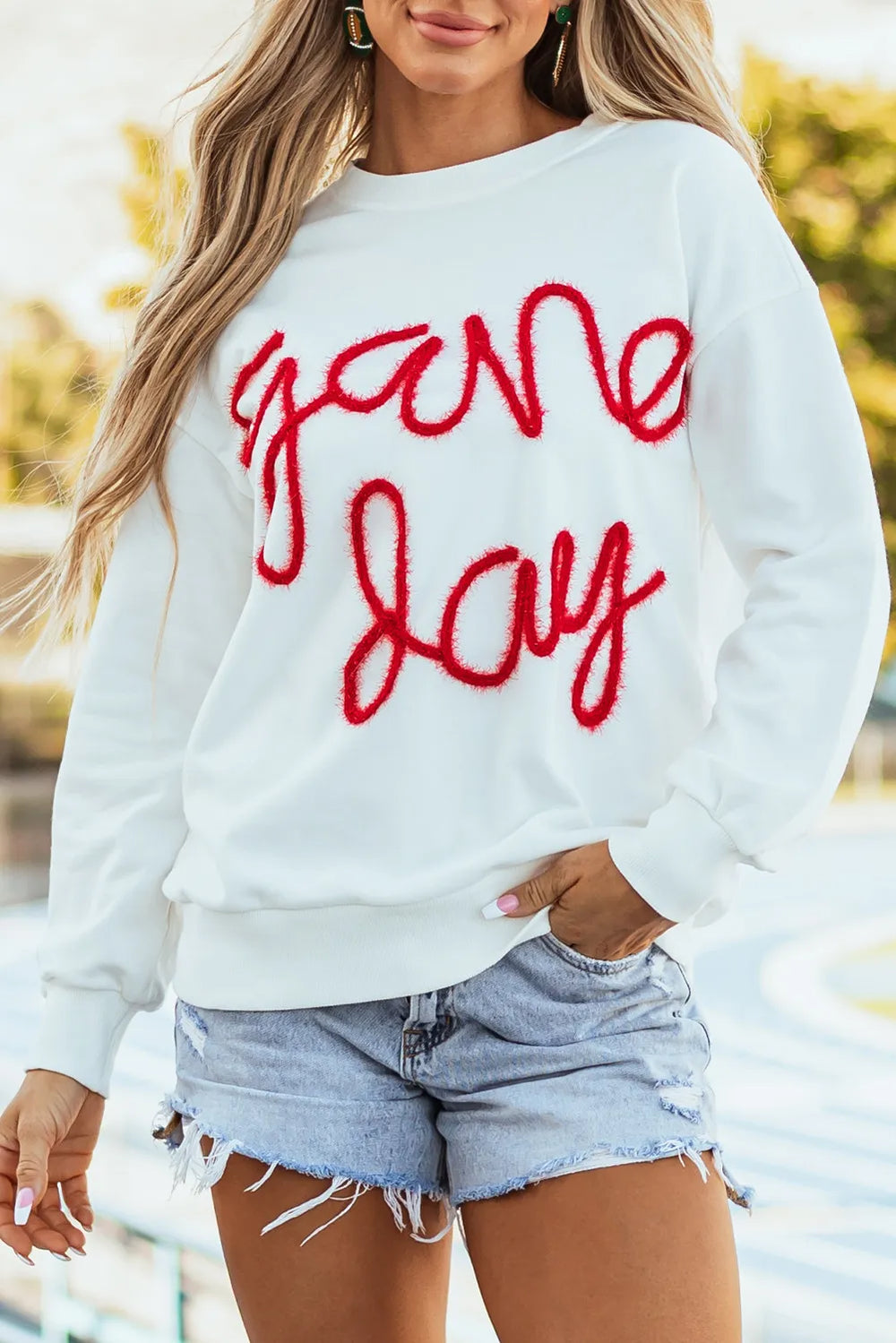 Round Neck Long Sleeve Gameday Sweatshirt