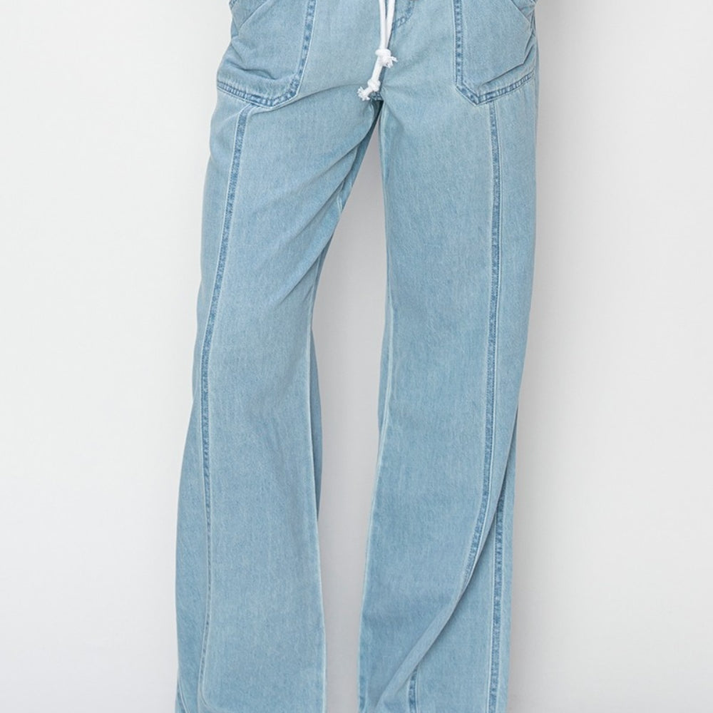 
                      
                        RISEN High Rise Straight Jeans
                      
                    