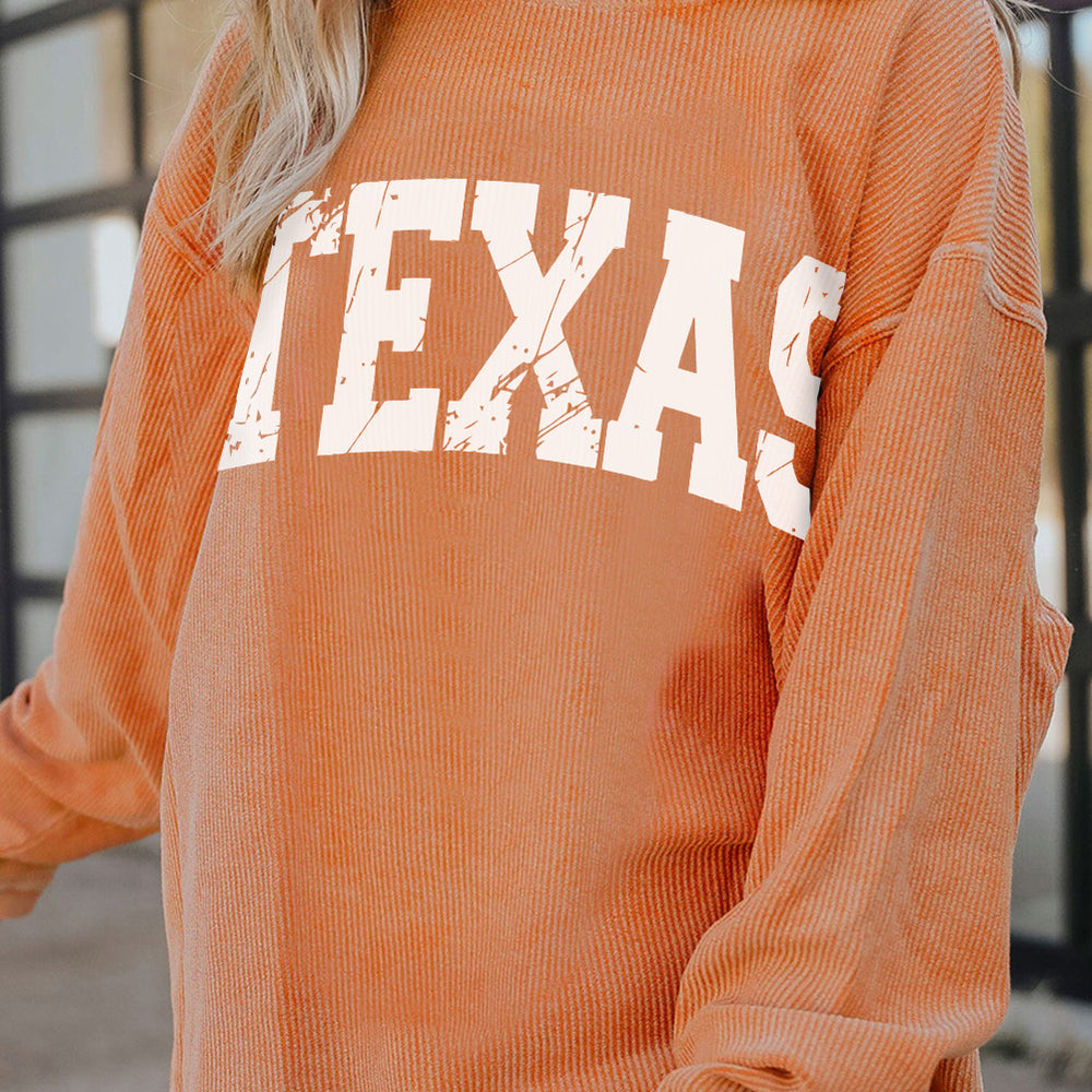 
                      
                        TEXAS Round Neck Long Sleeve Sweatshirt
                      
                    