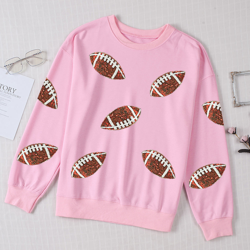 
                      
                        Sequin Football Patch Sweatshirt
                      
                    