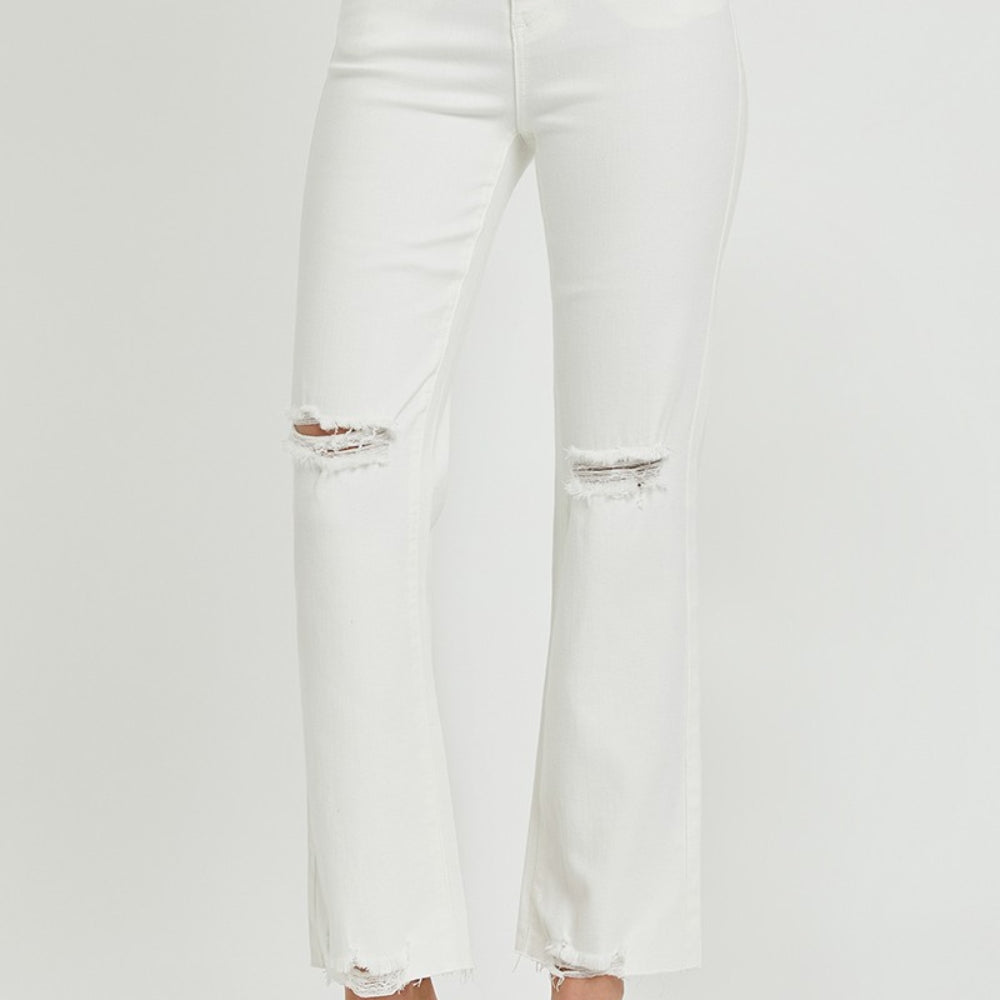 
                      
                        RISEN High Rise Button Fly Straight Ankle Jeans
                      
                    